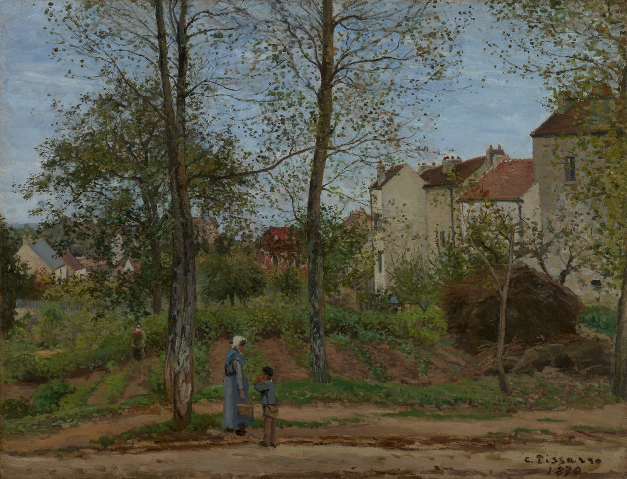 Casas en Bougival de Camille Jacob Pissarro