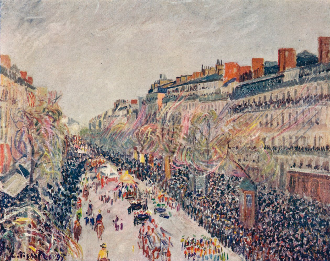 La Mi-Careme en los Bulevares de Camille Jacob Pissarro