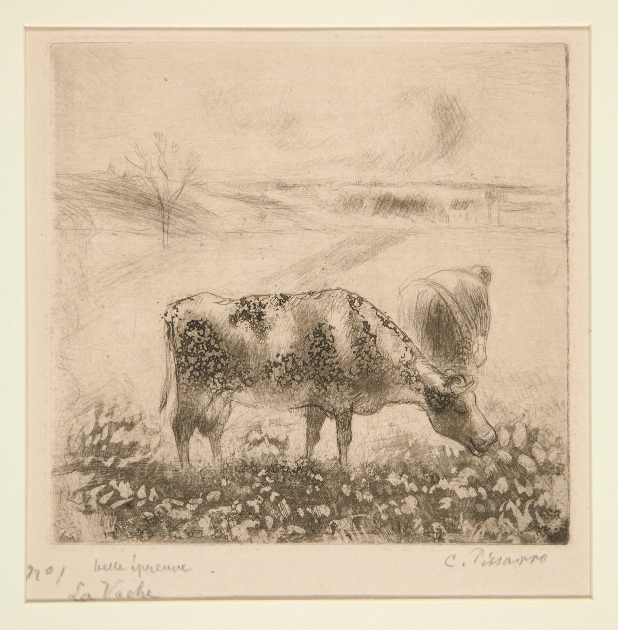 La Vache (La Vaca) de Camille Pissarro