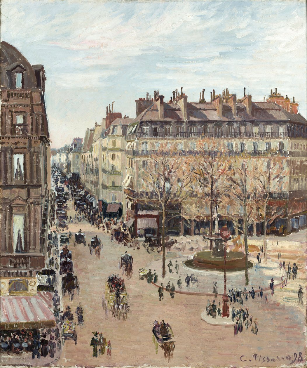 La rue Saint-Honoré de Camille Pissarro