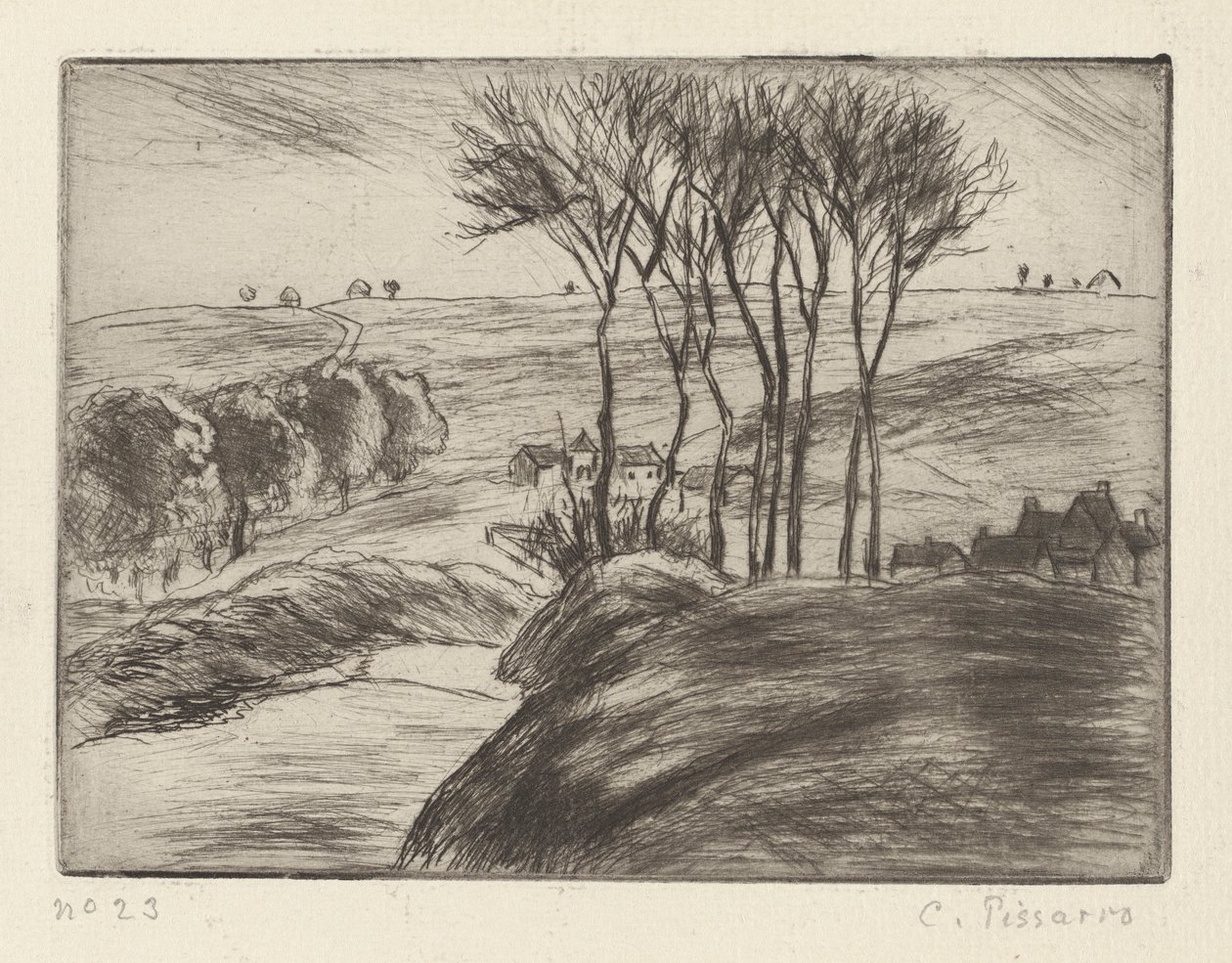 Paisaje en Osny de Camille Pissarro