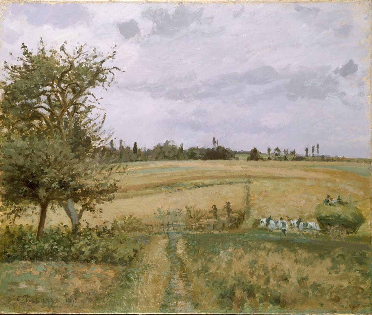 Paisaje en Pontoise, 1872 de Camille Pissarro