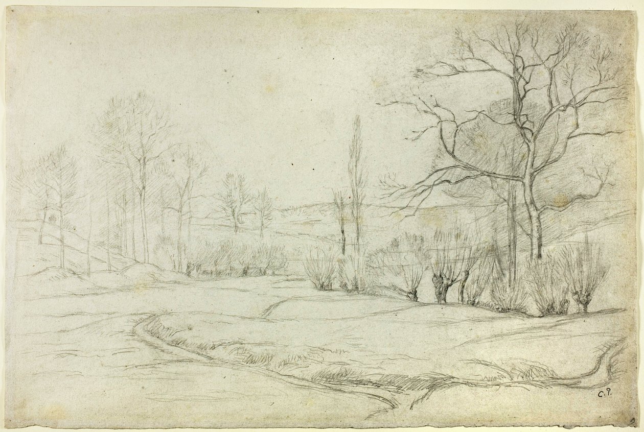 Paisaje en Montfoucault de Camille Pissarro