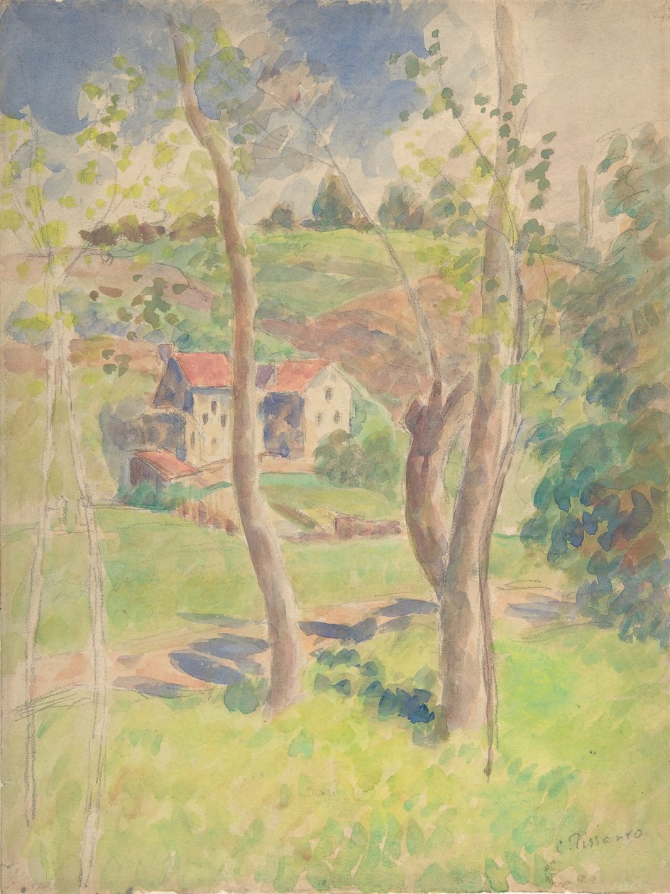 Paisaje, segunda mitad del siglo XIX de Camille Pissarro