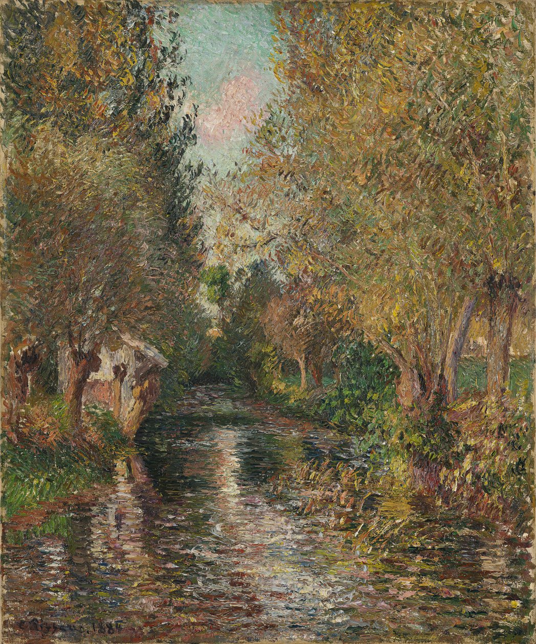 El lavadero de Bazincourt de Camille Pissarro
