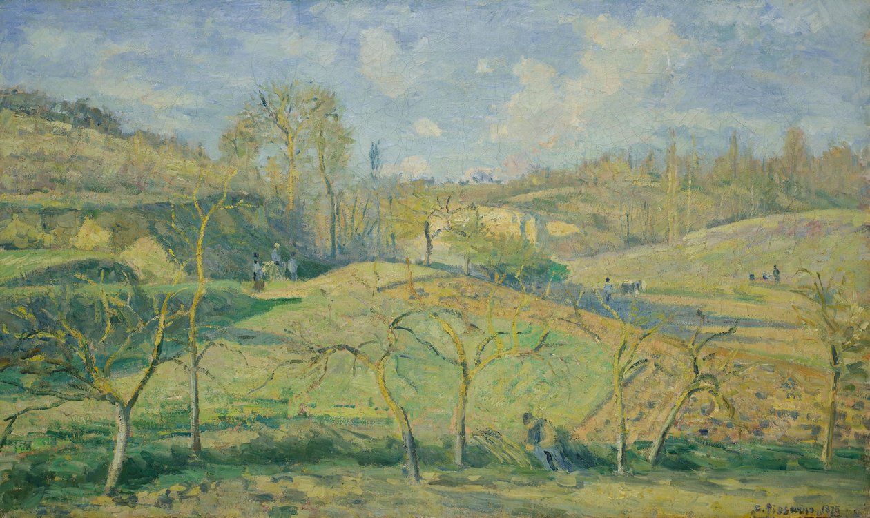 Sol de marzo, Pontoise de Camille Pissarro