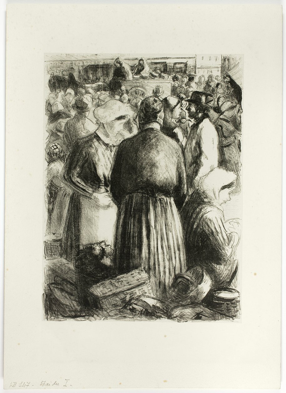 Mercado en Pointoise de Camille Pissarro