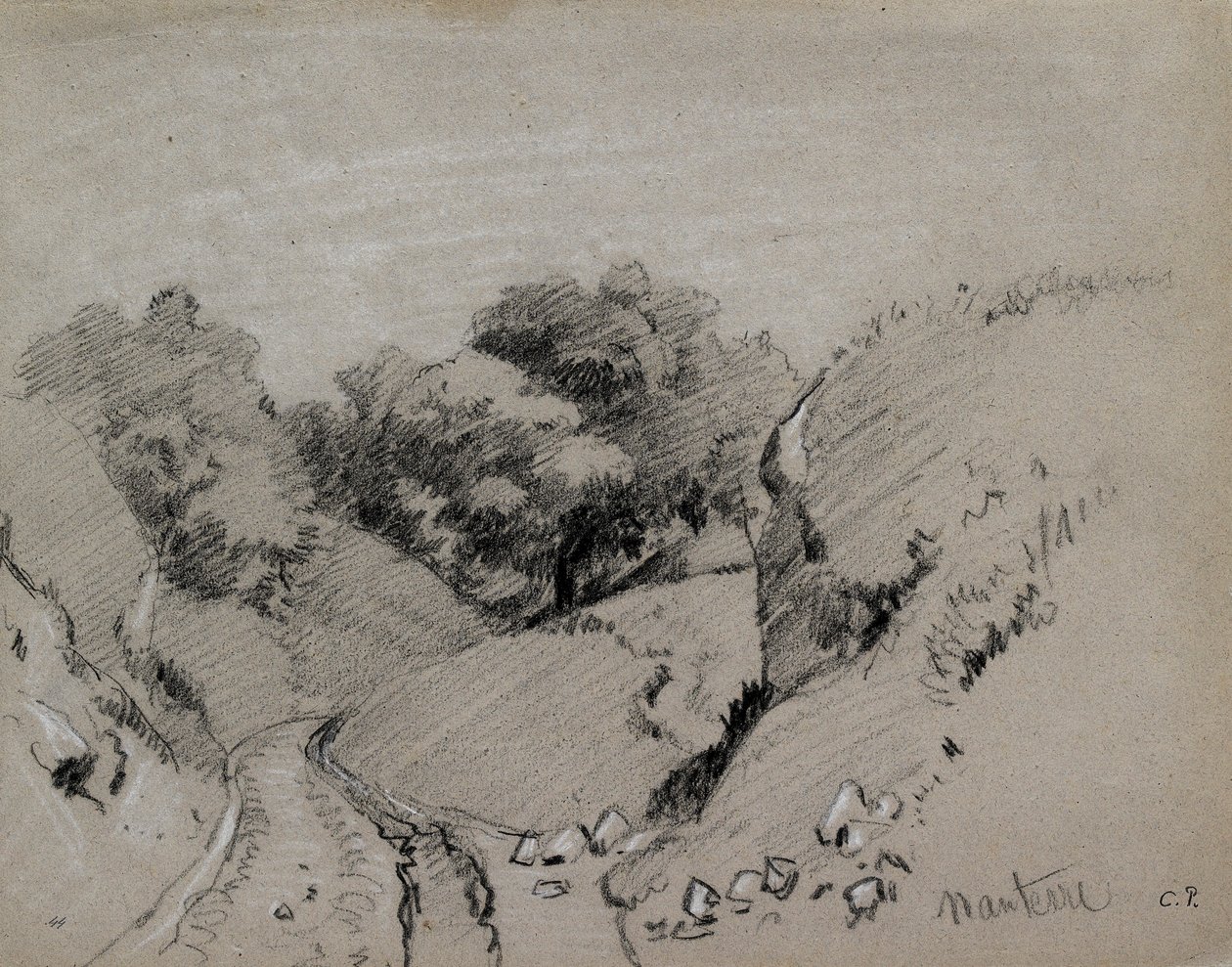 Nanterre, c. 1860 de Camille Pissarro