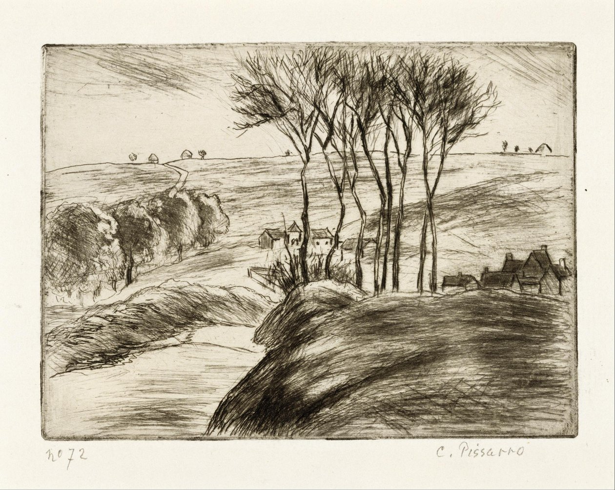 Paisaje en Osny de Camille Pissarro