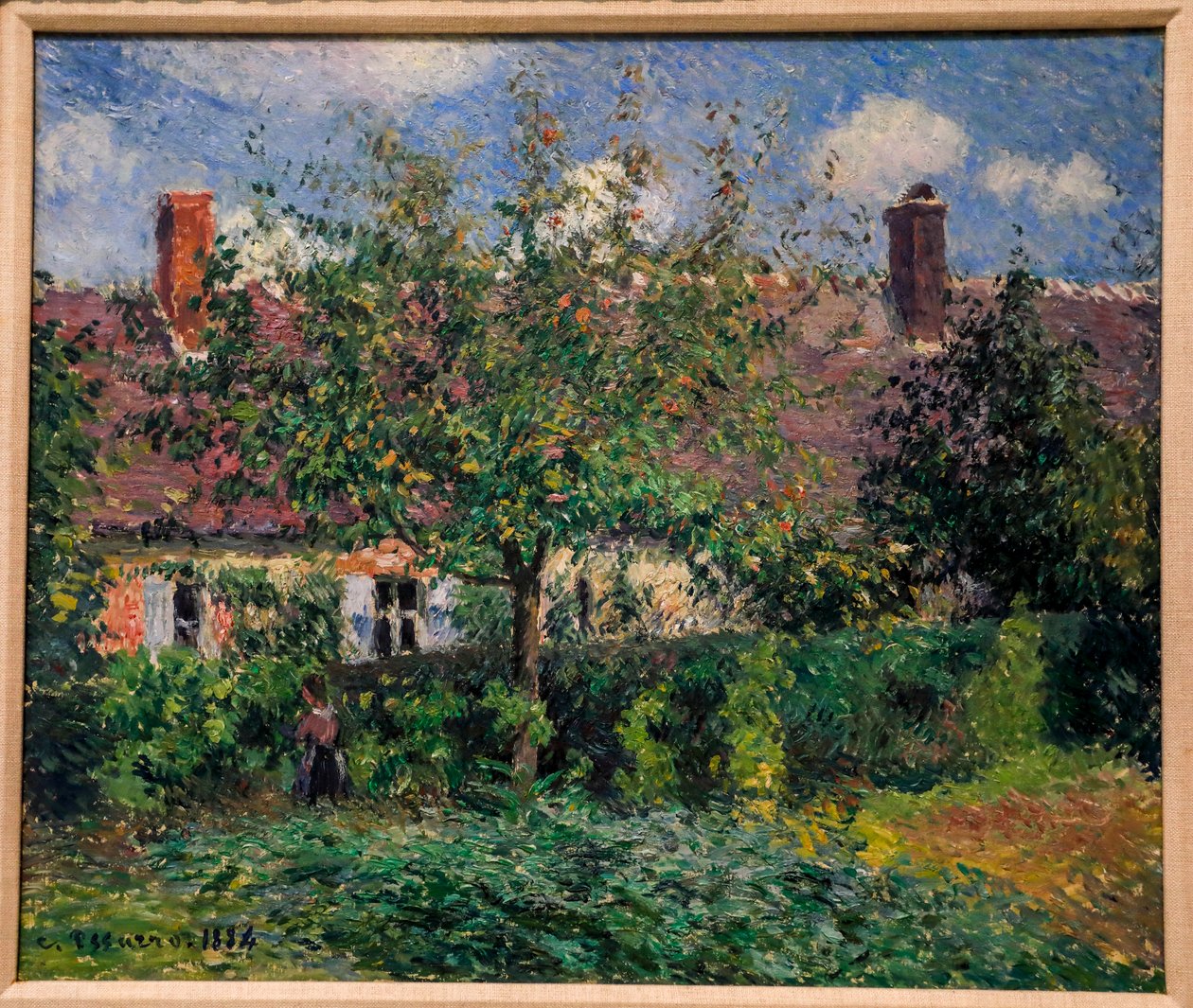 Casa de los campesinos en Èragny de Camille Pissarro