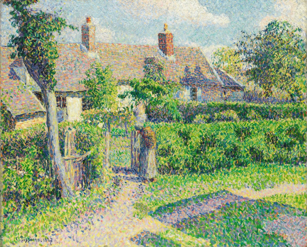 Casas de campesinos, Eragny de Camille Pissarro
