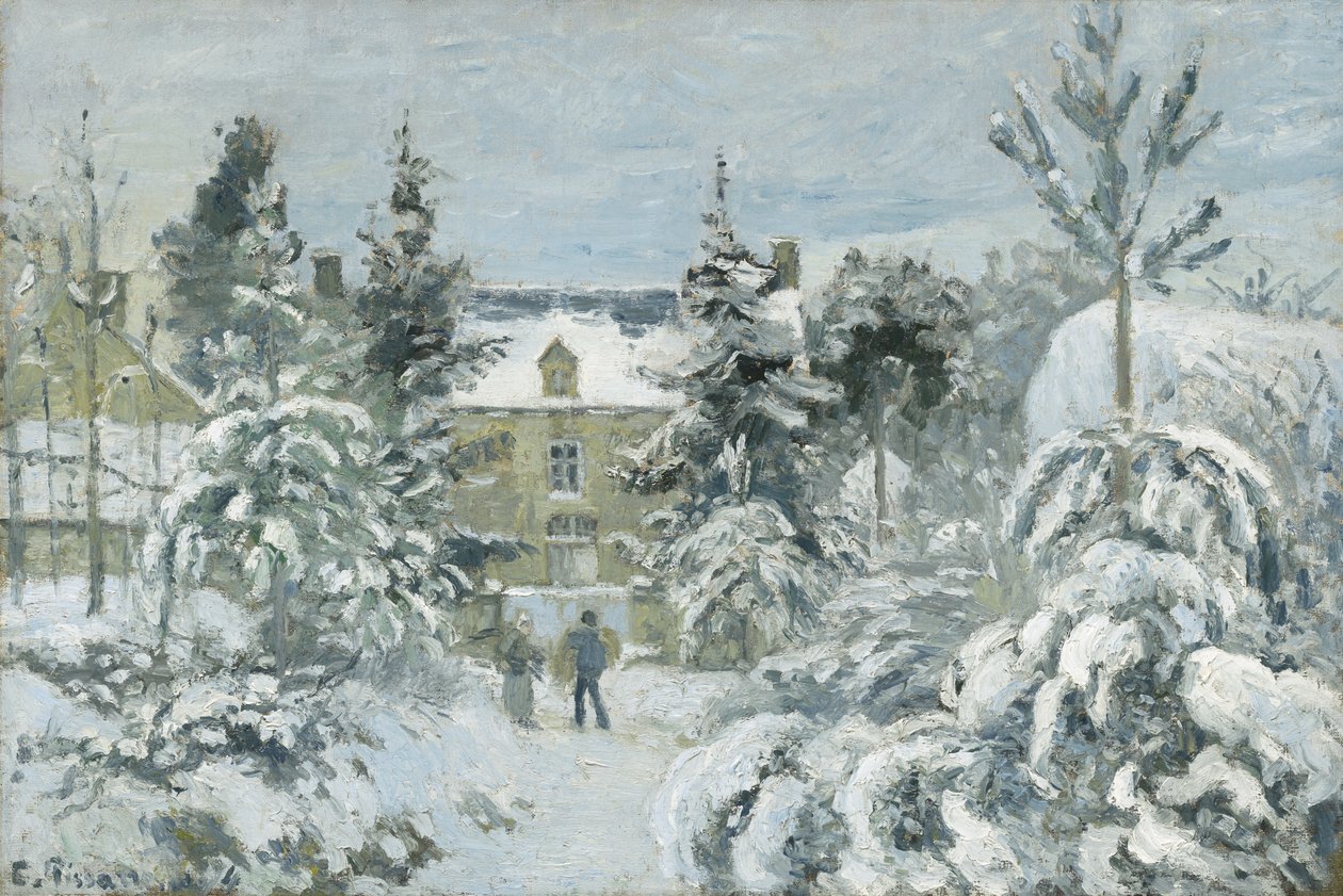 Casa de Piette en Montfoucault, 1874 de Camille Jacob Pissarro