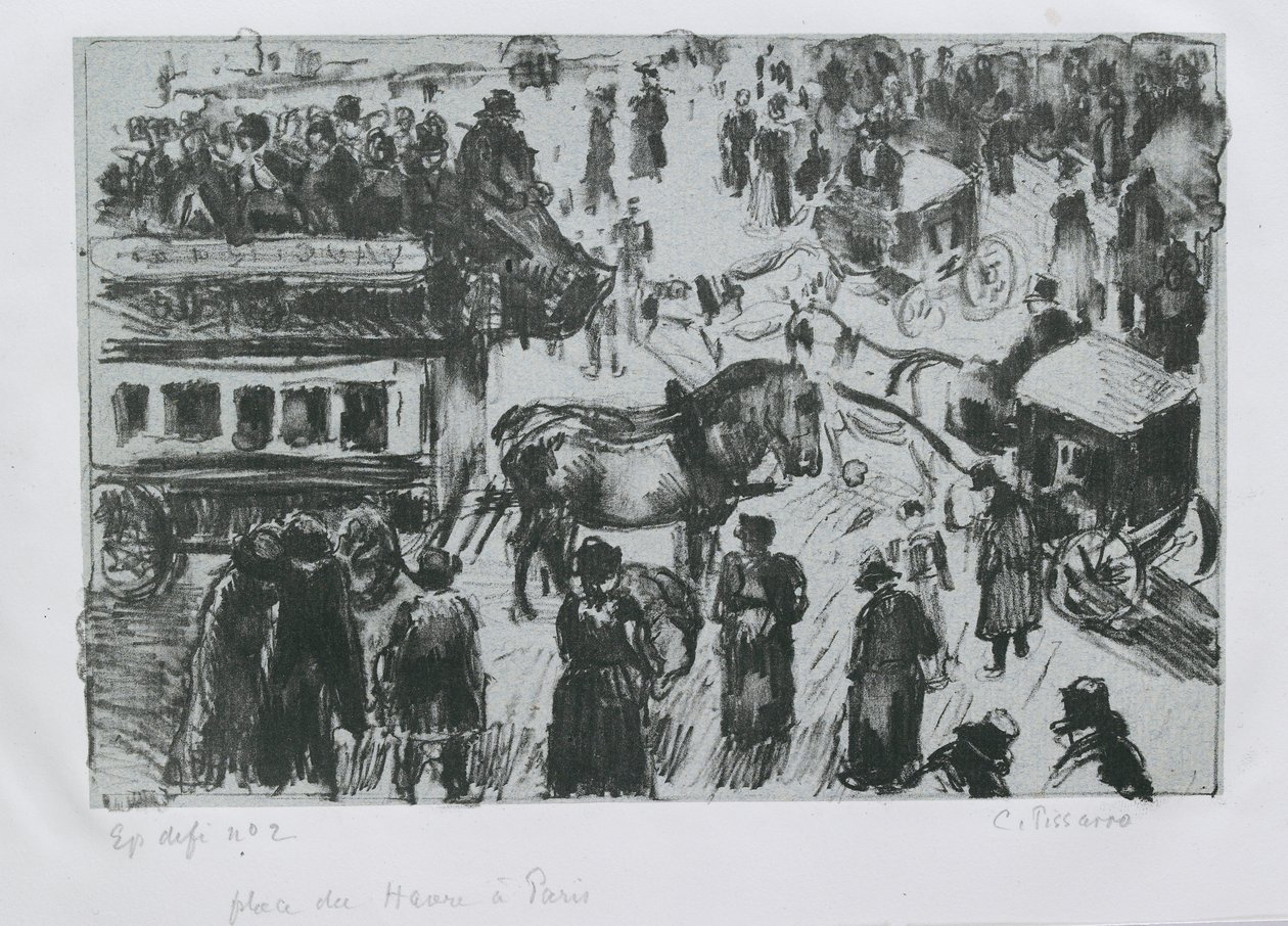 Place du Havre, en París, c. 1897 de Camille Pissarro