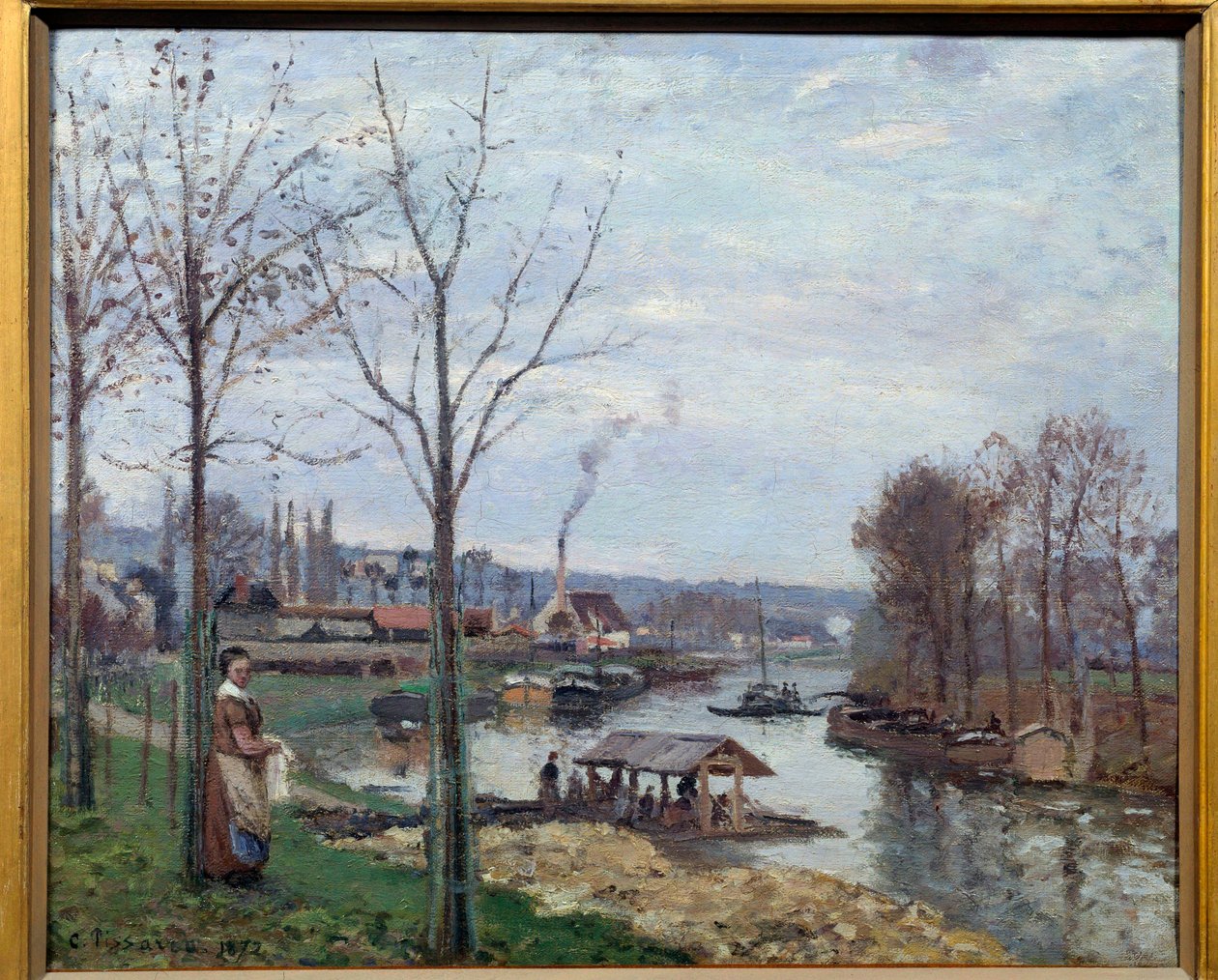 Port Marly, la lavandería de Camille Jacob Pissarro