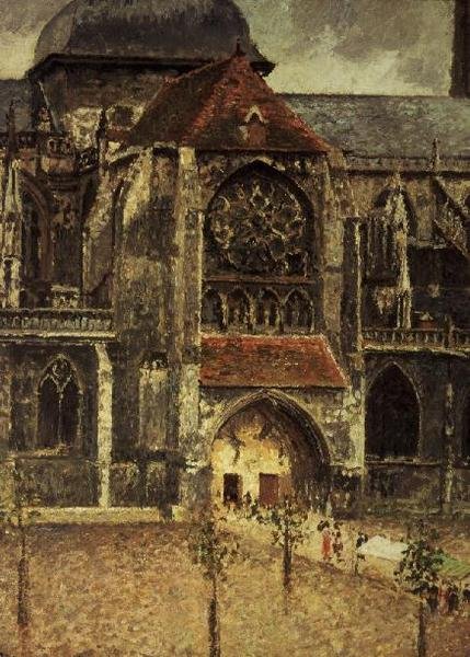 Portal de la Iglesia de St. Jacques, Dieppe de Camille Pissarro