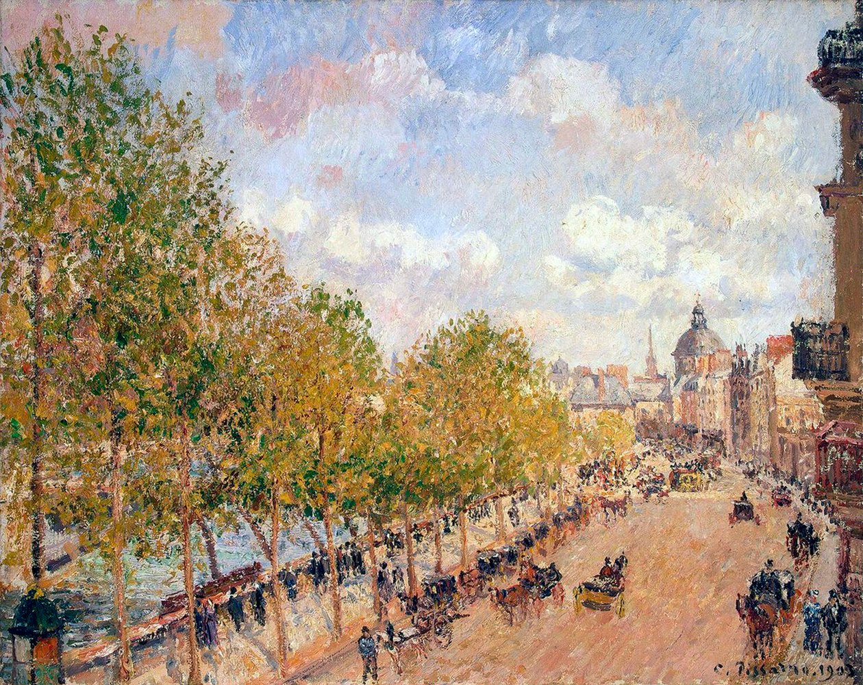 Quai Malaquais, Tarde Soleada de Camille Pissarro