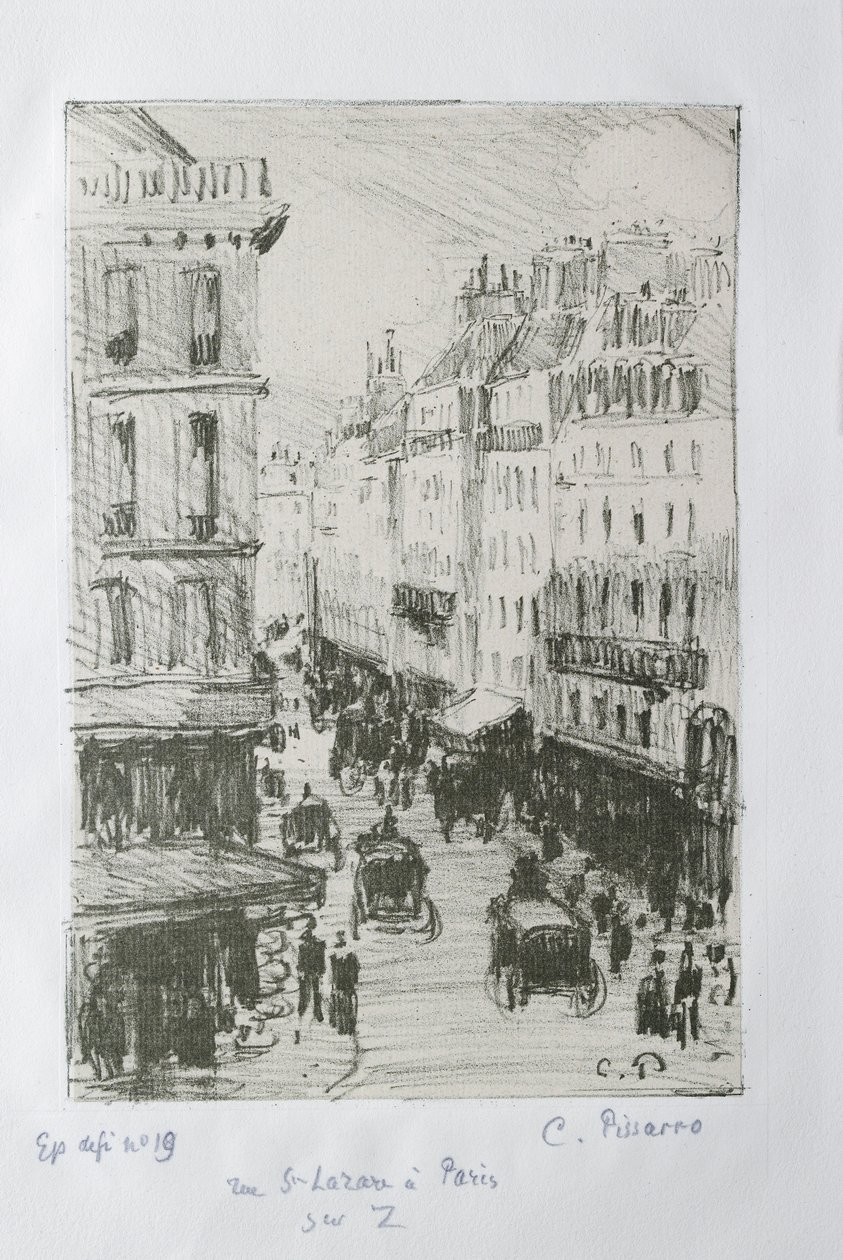 Rue Saint-Lazare, París, 1897 de Camille Pissarro