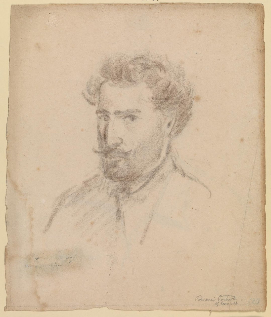 Autorretrato, perfil de tres cuartos a la izquierda (Caracas (?) 1853/54) de Camille Pissarro