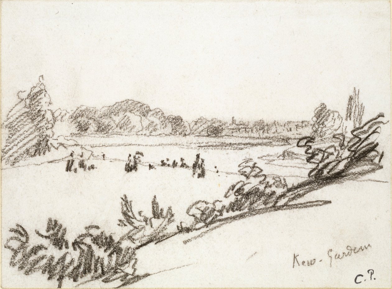 Estudio de los Jardines de Kew, c. 1890 de Camille Pissarro