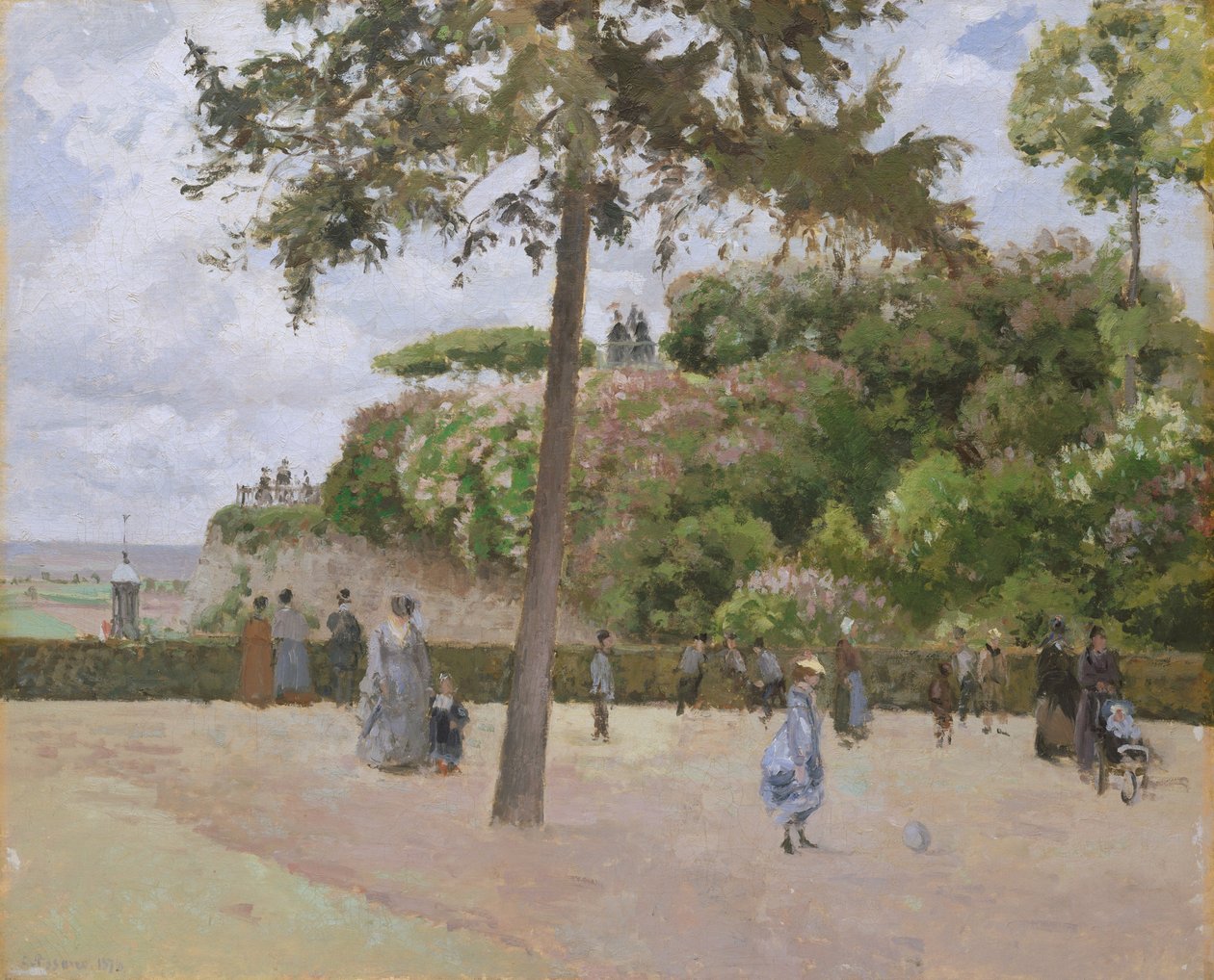 El jardín público en Pontoise, 1874 de Camille Jacob Pissarro