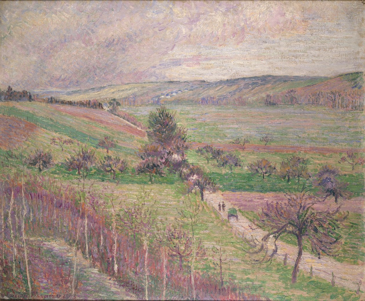 El camino de Thierceville, principios de primavera, 1893 de Camille Pissarro