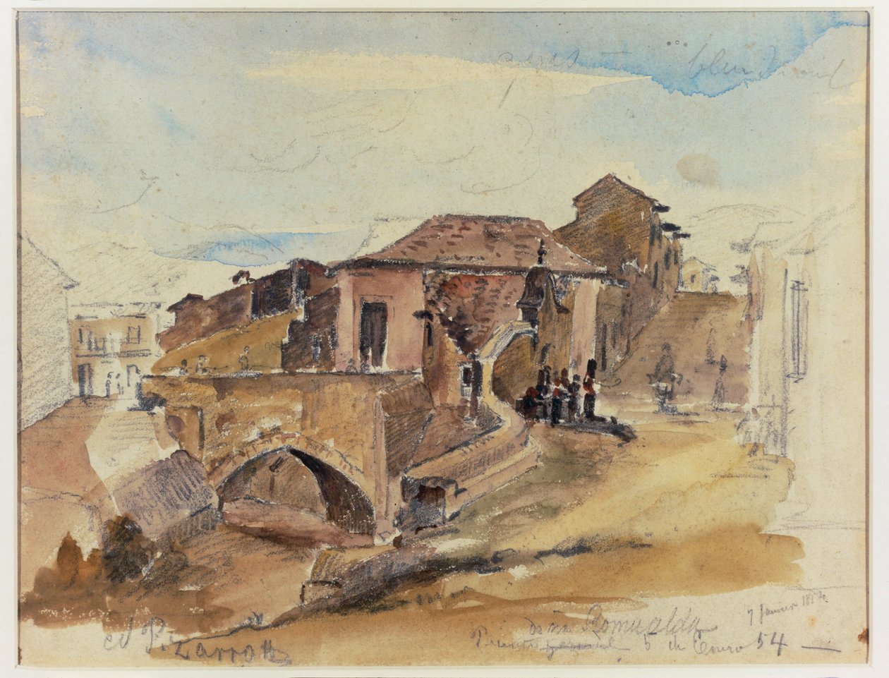 El puente de Doña Romualda Caracas, Venezuela 1854 ... de Camille Pissarro
