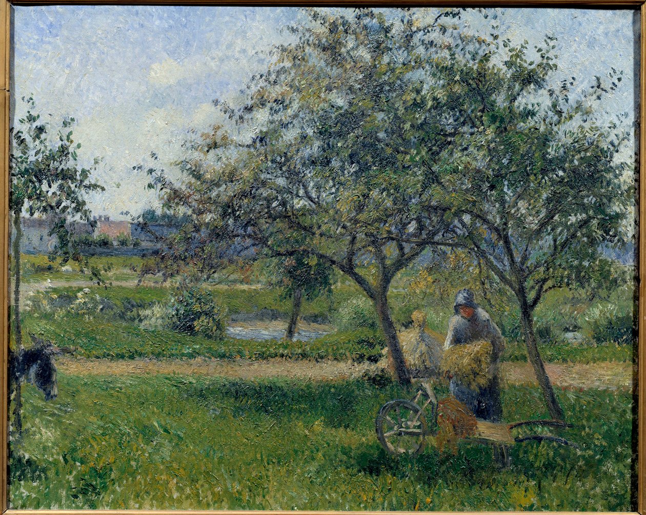 La carretilla, huerto de Camille Jacob Pissarro