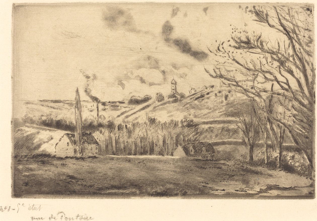Vista de Pontoise Vue de Pontoise, 1885 de Camille Pissarro
