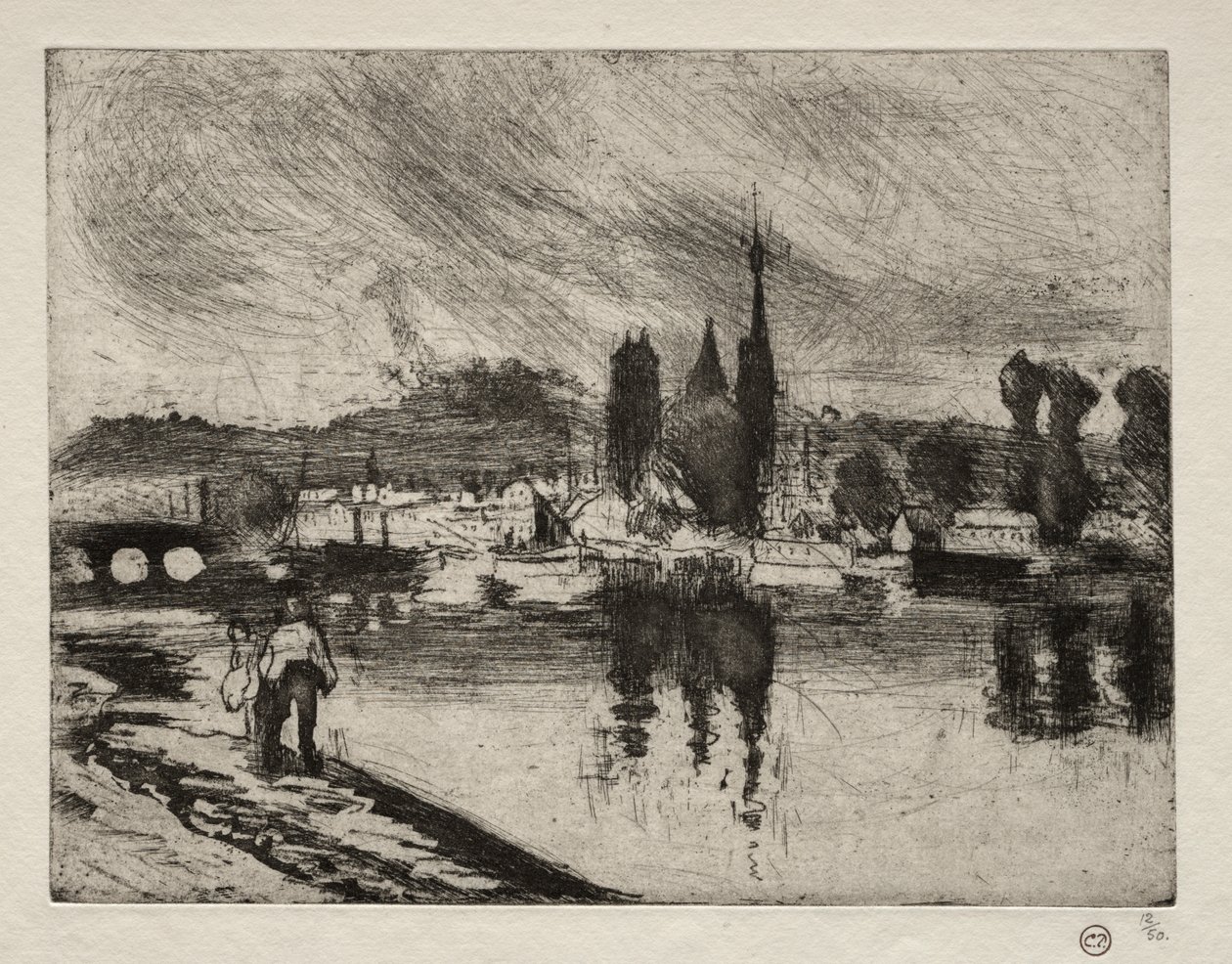 Vista de Ruan de Camille Pissarro