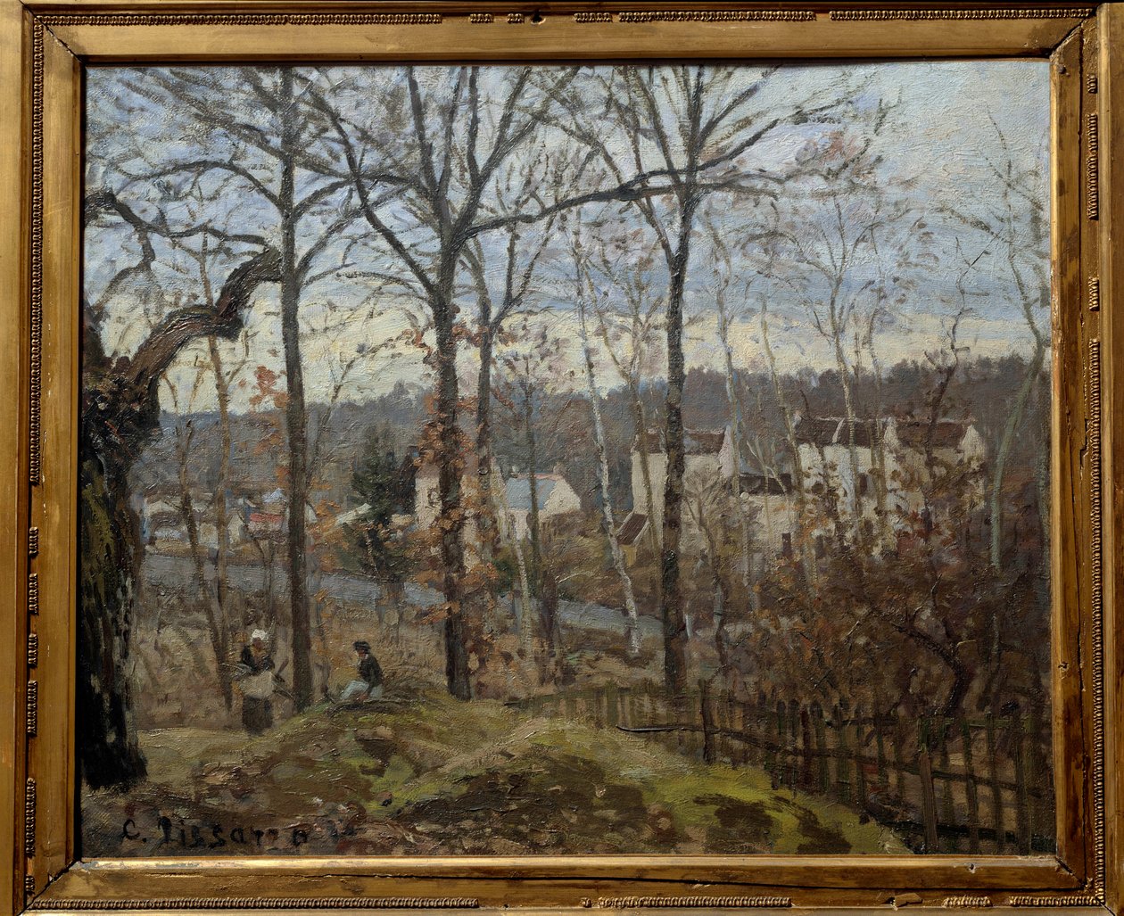 Paisaje de invierno en Louveciennes de Camille Jacob Pissarro