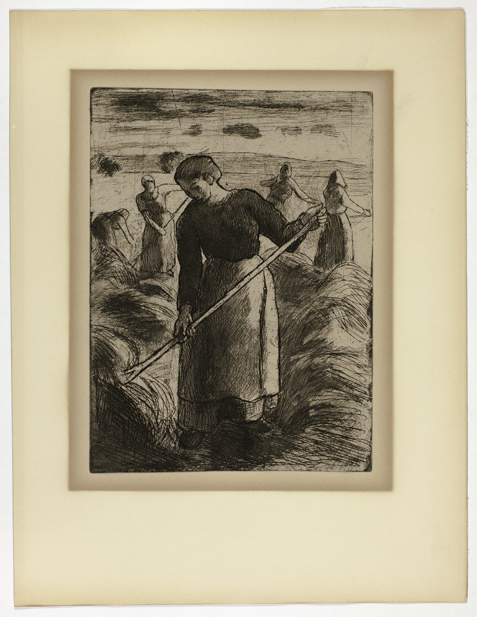 Mujer segadora en Éragny de Camille Pissarro