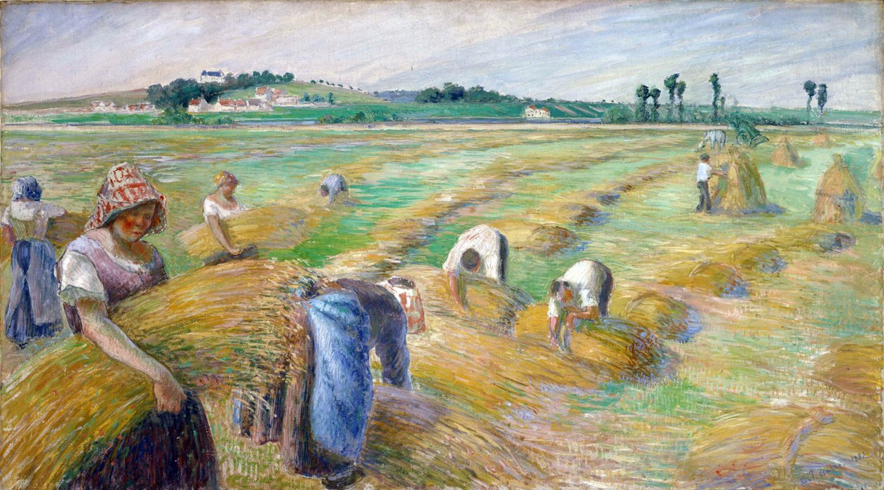 ""la cosecha"" Pintura de Camille Pissarro (1830-1903) Dim 70,3x126 cm 1882 Museo Nacional de Arte Occidental, Tokio de Camille Pissarro