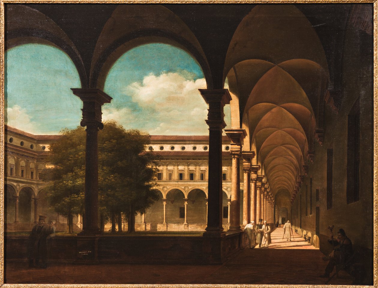Hospital de Enfermos de Milán (óleo sobre lienzo) de Camillo Crespolani