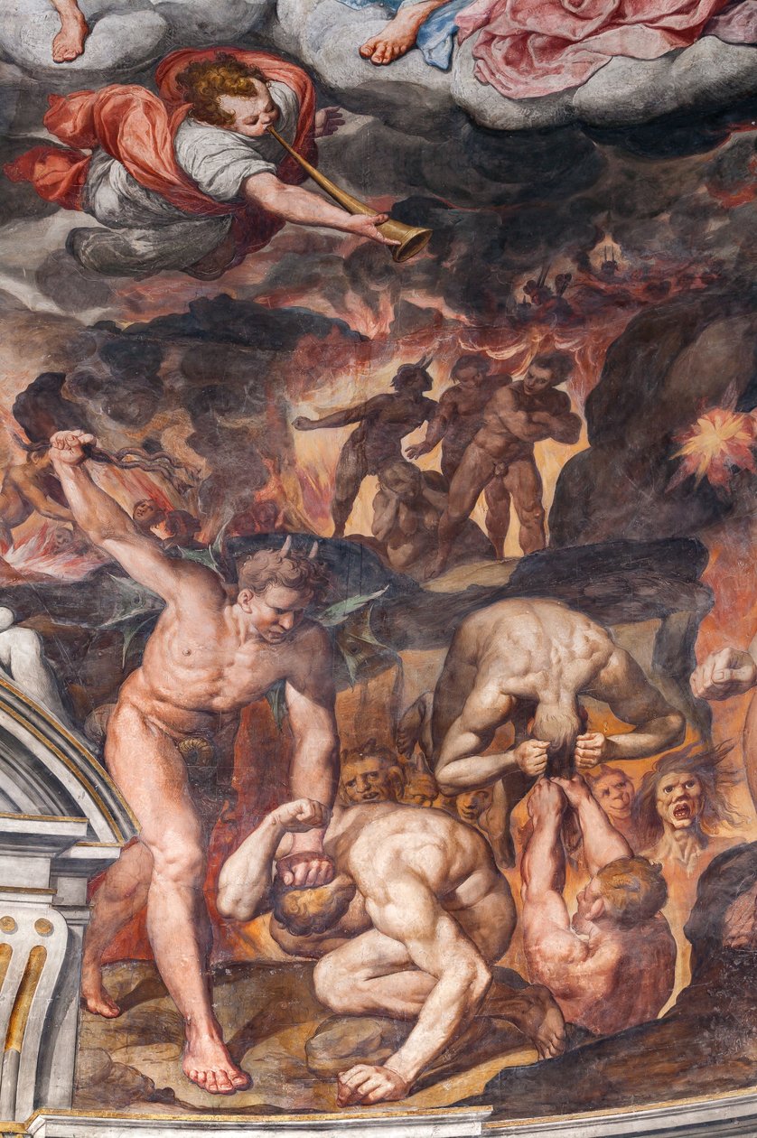 Juicio Final, detalle (fresco) de Camillo Procaccini