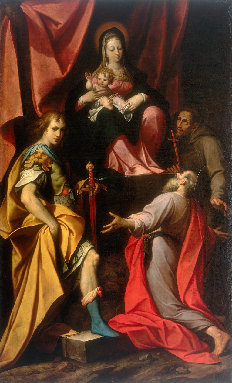 Virgen con el Niño y los santos Vitale y Jerónimo, obra de Camillo Procaccini, conservada en la Galería Estense de Módena de Camillo Procaccini
