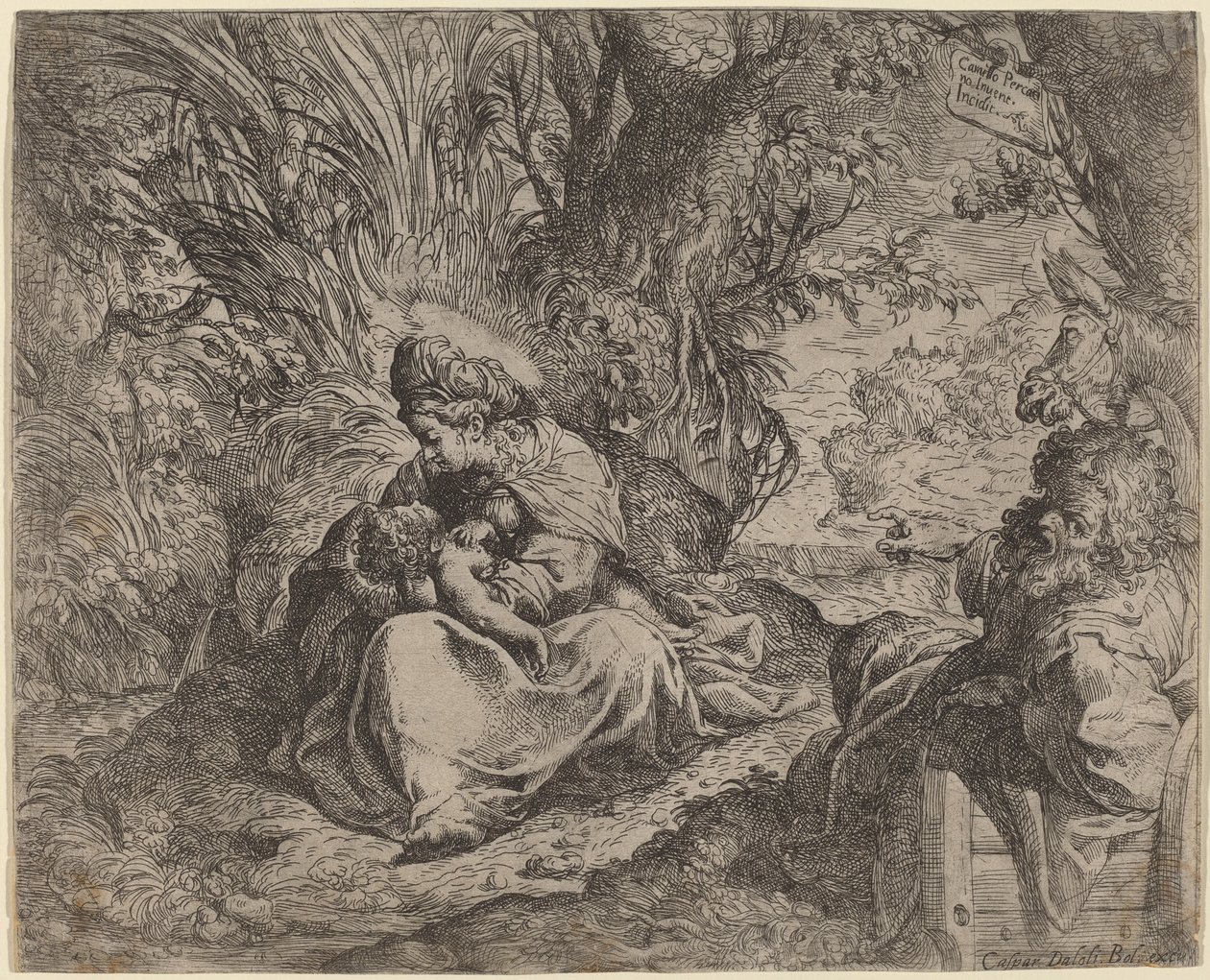 El descanso en la huida a Egipto de Camillo Procaccini