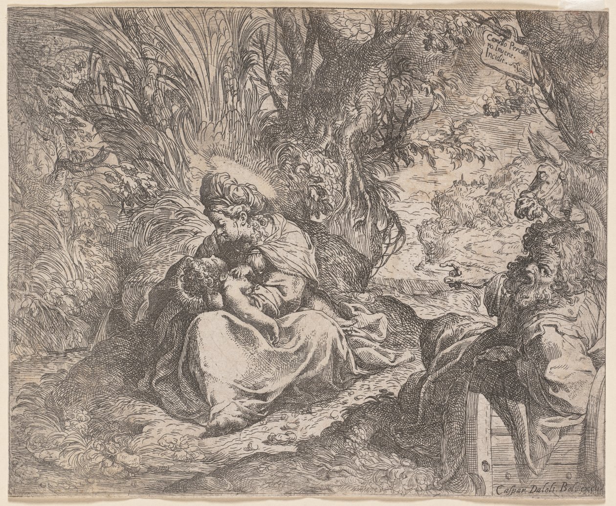 El descanso en la huida a Egipto, 1587-1590 de Camillo Procaccini