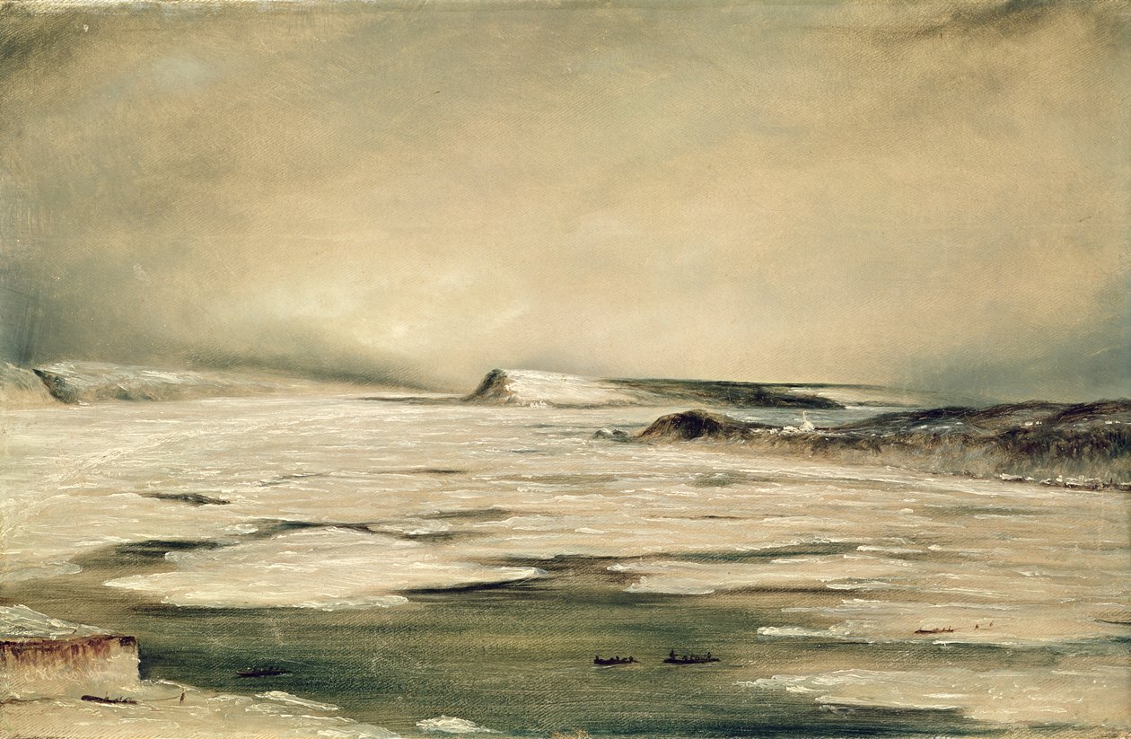 El río San Lorenzo desde Quebec, 1847 de Canadian School