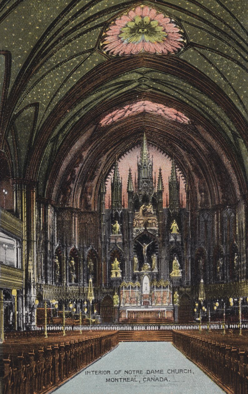 Interior de la iglesia de Notre Dame, Montreal, Canadá (foto) de Canadian Photographer