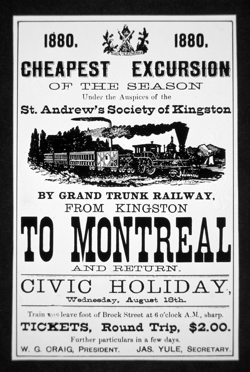 Póster del Ferrocarril Grand Trunk de Canadian School