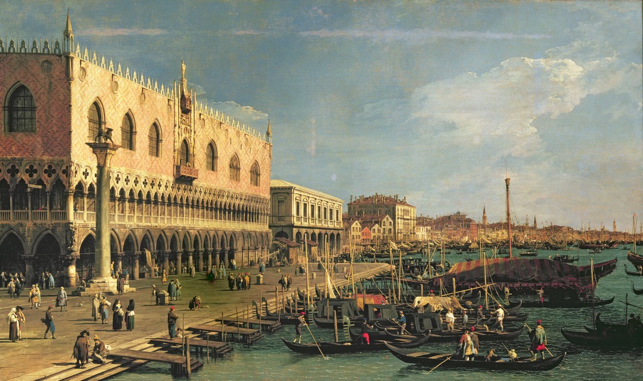 Palazzo Ducale y la Riva degli Schiavoni, Venecia de Giovanni Antonio Canal