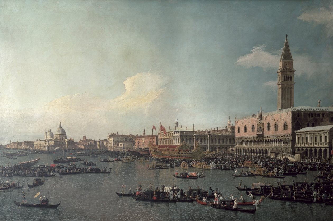 El estanque de San Marco en el Día de la Ascensión, c.1740 de Giovanni Antonio Canal