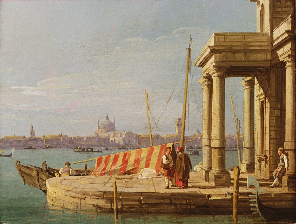 El muelle de Dogano, Venecia de Giovanni Antonio Canal