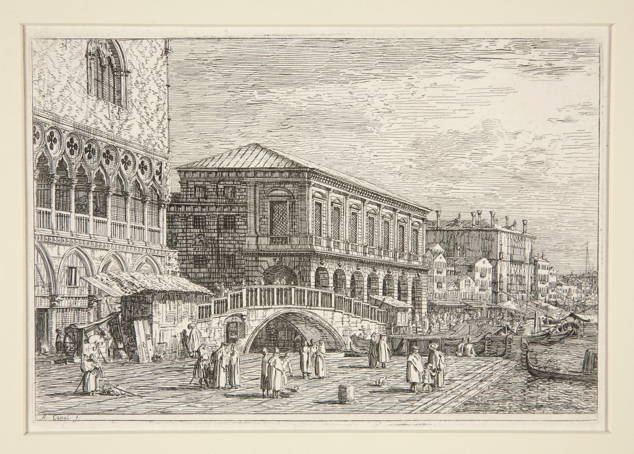 Le Preston, V., (La prisión, Venecia]), de la serie Vedute (Vistas) de Canaletto (Giovanni Antonio Canal)