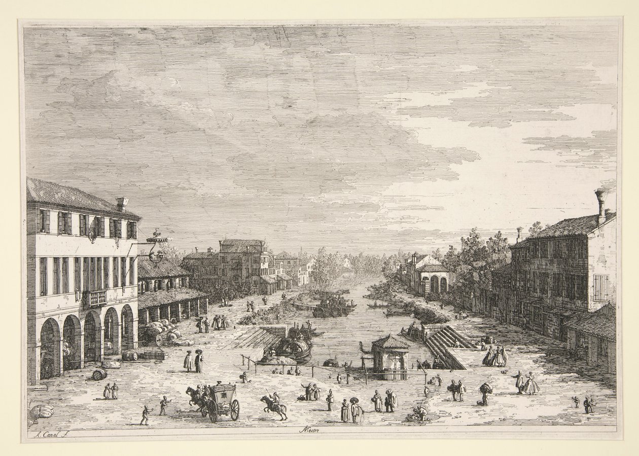 Mestre, de la serie Vedute (Vistas) de Canaletto (Giovanni Antonio Canal)