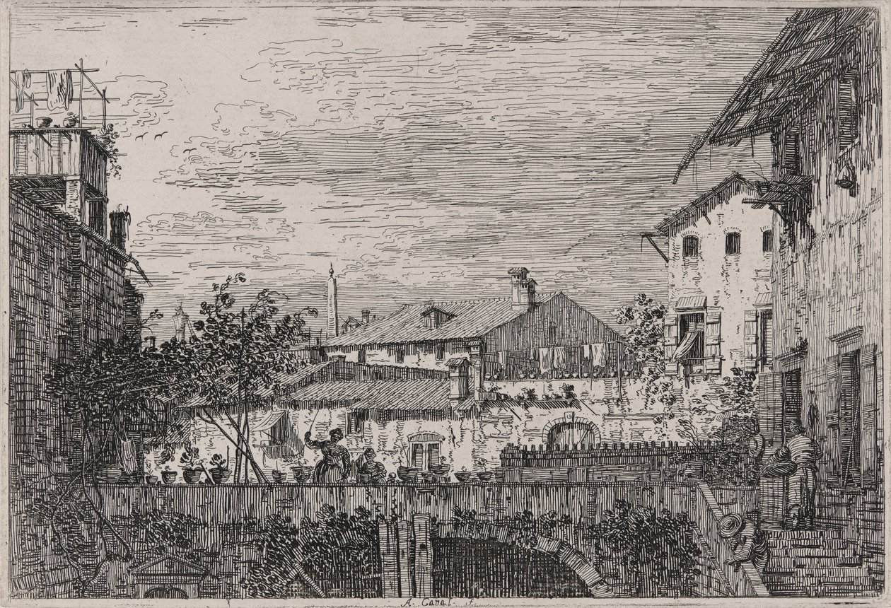 La Terraza, de la serie Vedute (Vistas) de Canaletto (Giovanni Antonio Canal)