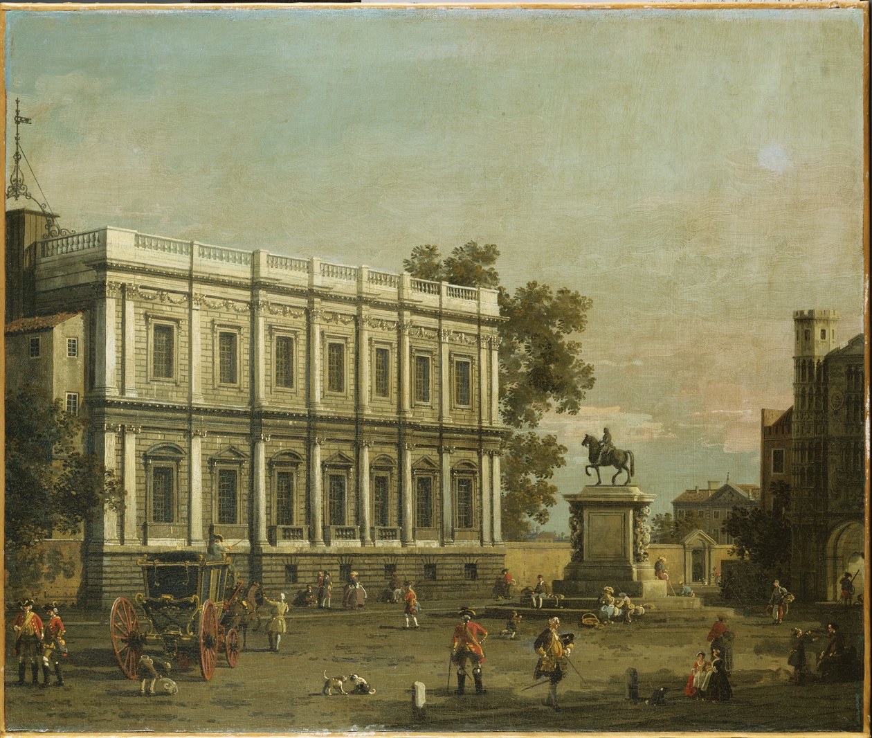 Un capricho de edificios en Whitehall de Giovanni Antonio Canal