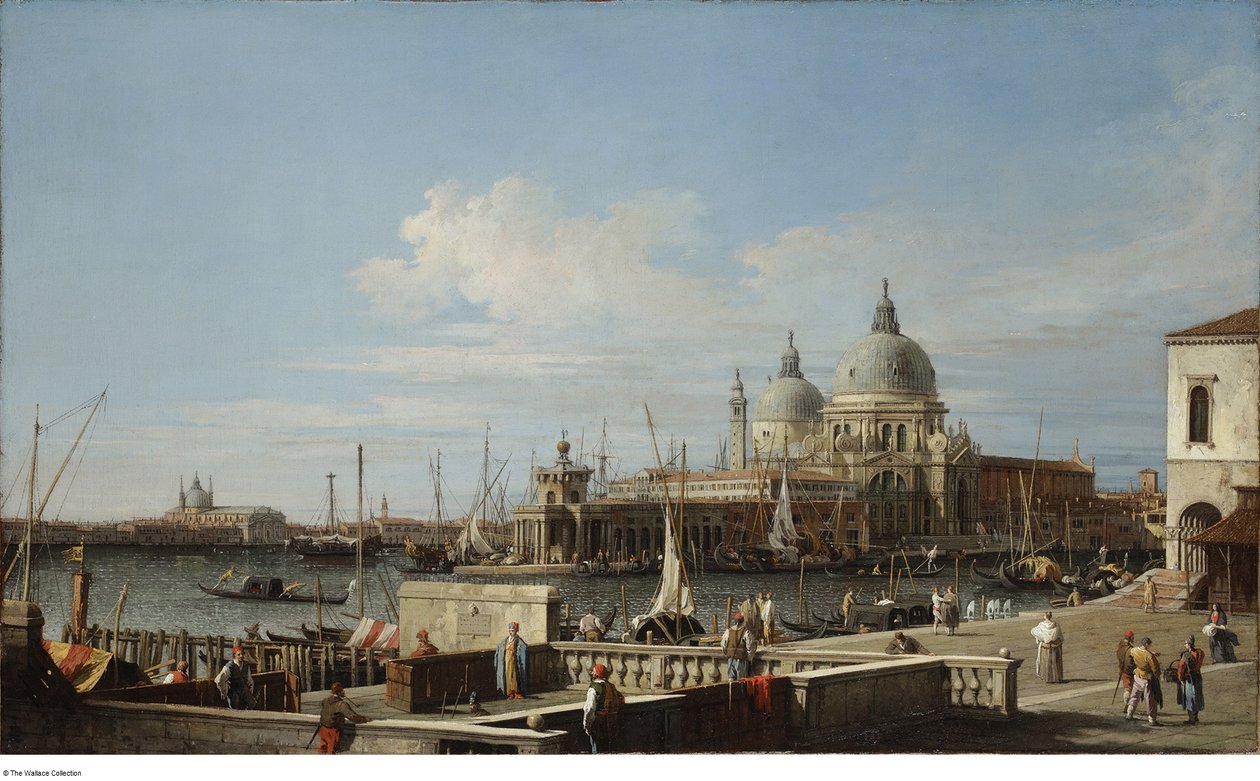 Según Canaletto - Venecia la Dogana y Santa Maria della Salute desde el Molo, c. 1740 - 1760 de Canaletto