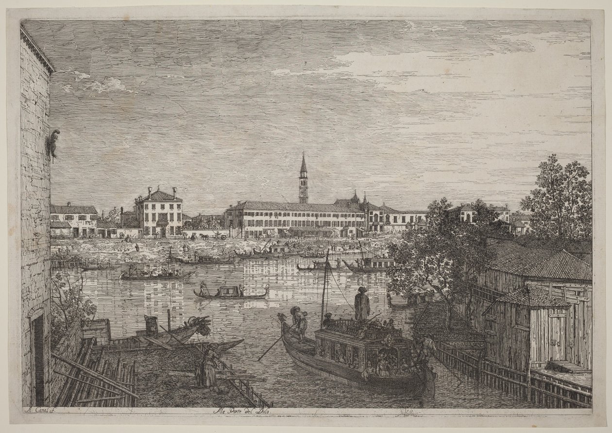 A las puertas de Dolo de Canaletto