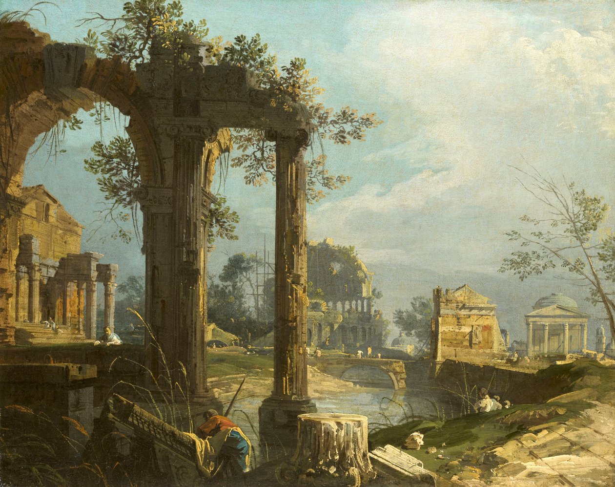 Canaletto - Capriccio con ruinas 1742-44 de Canaletto